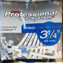Pride Professional Wooden Golf Tees 3-1/4" - 15 Tees